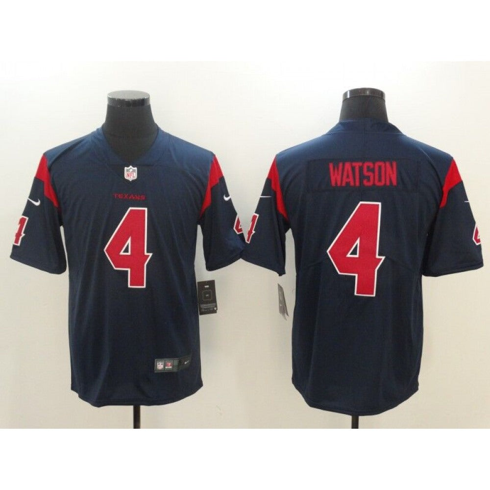 Men's Houston Texans #4 Deshaun Watson Navy Vapor Untouchable Color Rush Limited Stitched NFL Jersey 