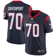 Men's Houston Texans #70 Julie'n Davenport Navy Blue Vapor Untouchable Limited Stitched NFL Jersey 