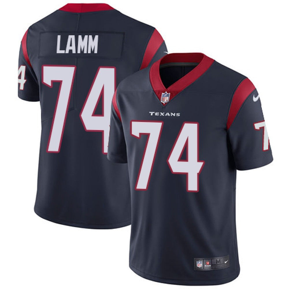 Men's Houston Texans #74 Kendall Lamm Navy Blue Vapor Untouchable Limited Stitched NFL Jersey 