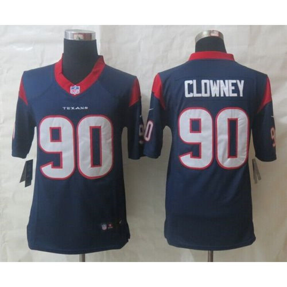 Texans #90 Jadeveon Clowney Navy Blue Team Color Men's Stitched NFL Limited Jersey 