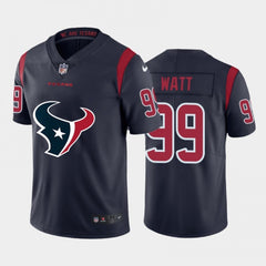 Men's Houston Texans #99 J.J. Watt Navy 2020 Team Big Logo Limited Stitched Jersey 