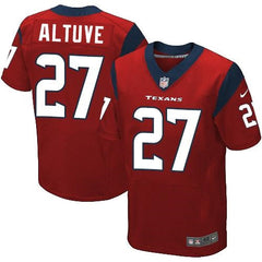 Texans #27 Jose Altuve Red Alternate Men's Stitched NFL Elite Jersey 