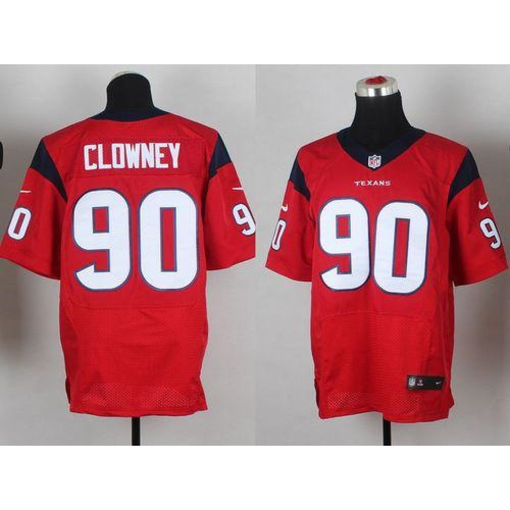 Texans #90 Jadeveon Clowney Red Alternate Men's Stitched NFL Elite Jersey 