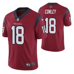 Men's Houston Texans #18 Chris Conley Red Vapor Untouchable Limited Stitched Jersey 