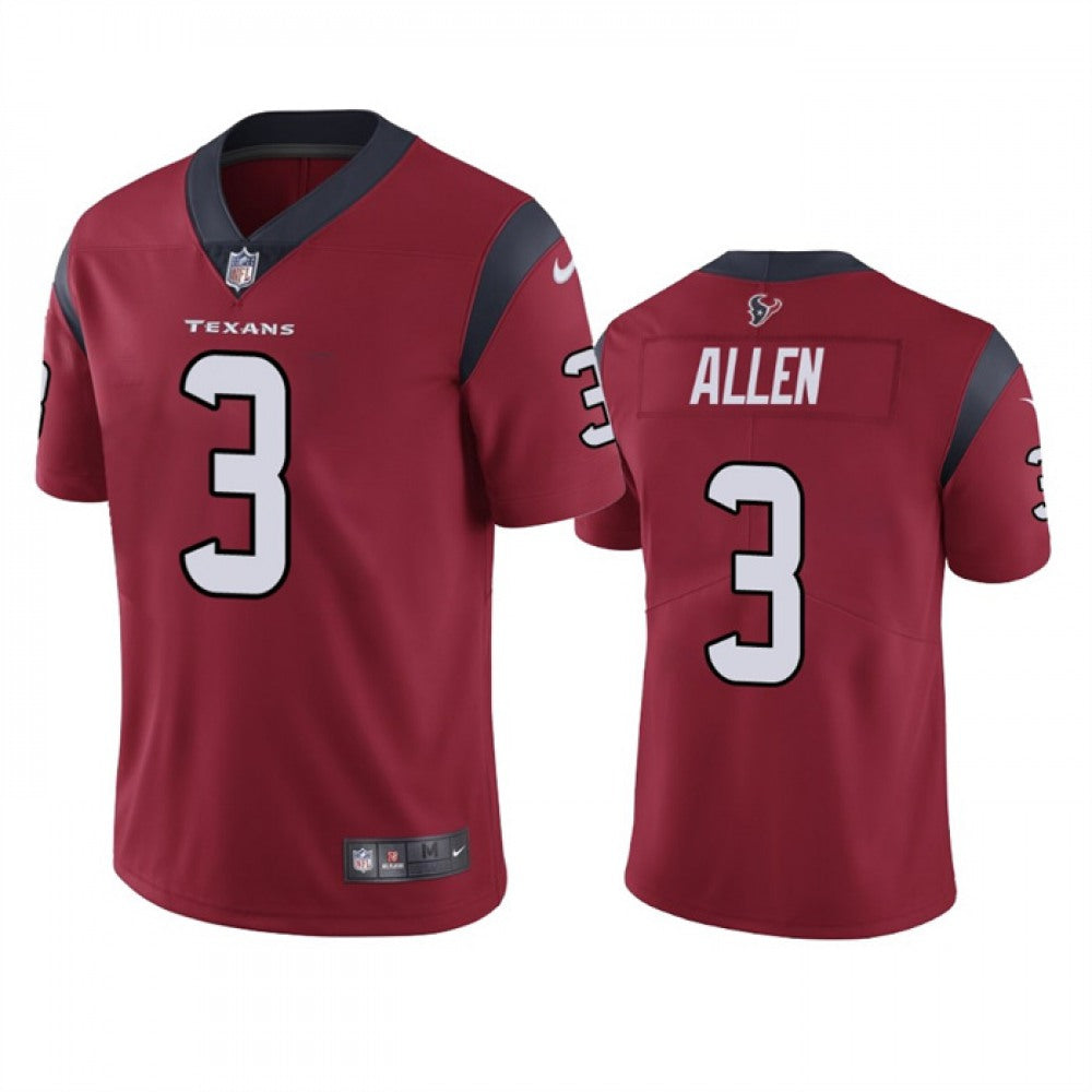 Men's Houston Texans #3 Kyle Allen Red Vapor Untouchable Limited Stitched Jersey 