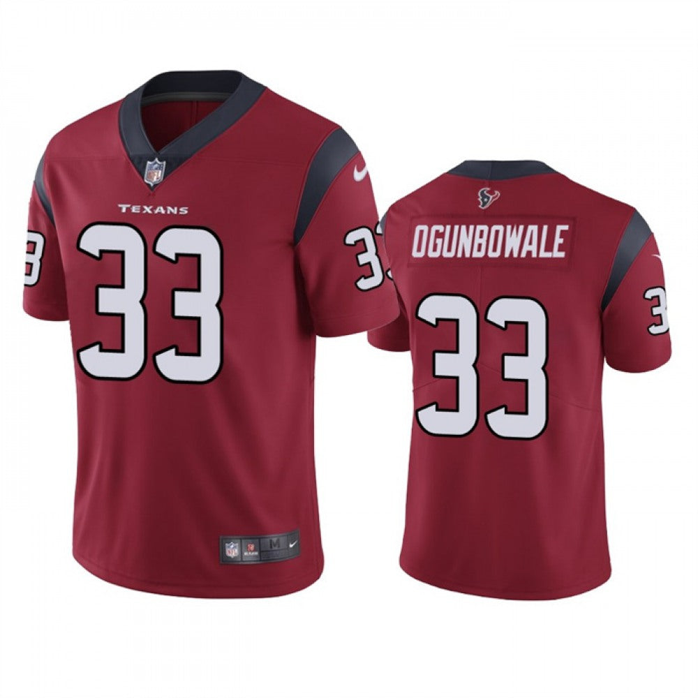 Men's Houston Texans #33 Dare Ogunbowale Red Vapor Untouchable Limited Stitched Jersey 