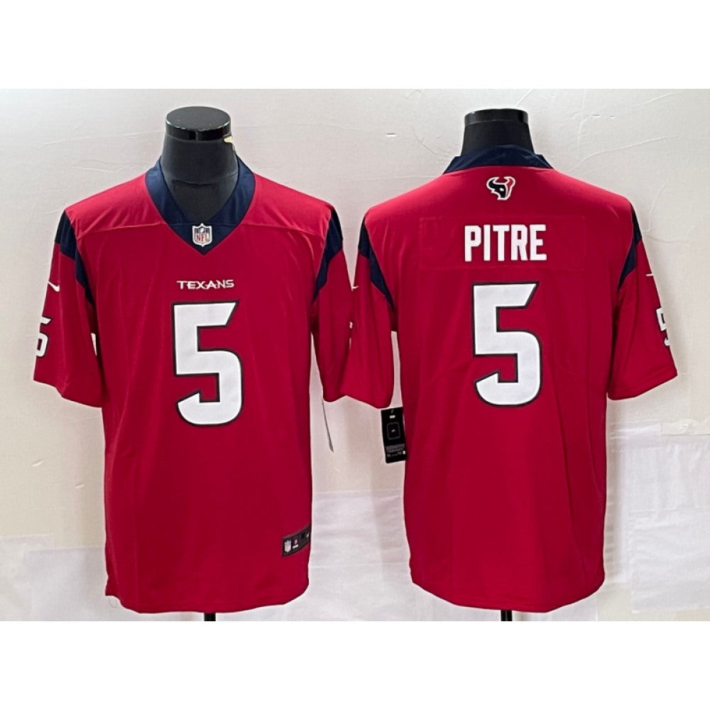 Men's Houston Texans #5 Jalen Pitre Red Vapor Untouchable Limited Stitched Jersey 