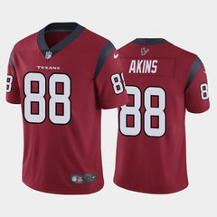 Men's Houston Texans #88 Jordan Akins New Red Vapor Untouchable Limited Stitched Jersey 