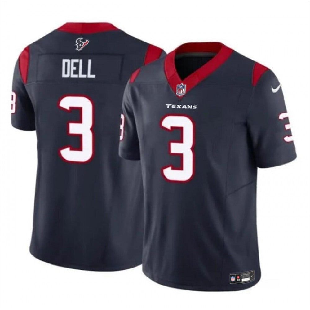 Men's Houston Texans #3 Tank Dell Navy 2023 F.U.S.E Vapor Untouchable Stitched Football Jersey 