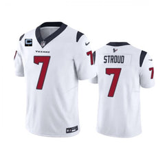 Men's Houston Texans #7 C.J. Stroud White 2023 F.U.S.E. With 1-Star C Patch Vapor Untouchable Limited Stitched Football Jersey 