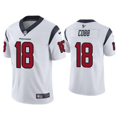 Men's Houston Texans #18 Randall Cobb New White Vapor Untouchable Limited Stitched Jersey 