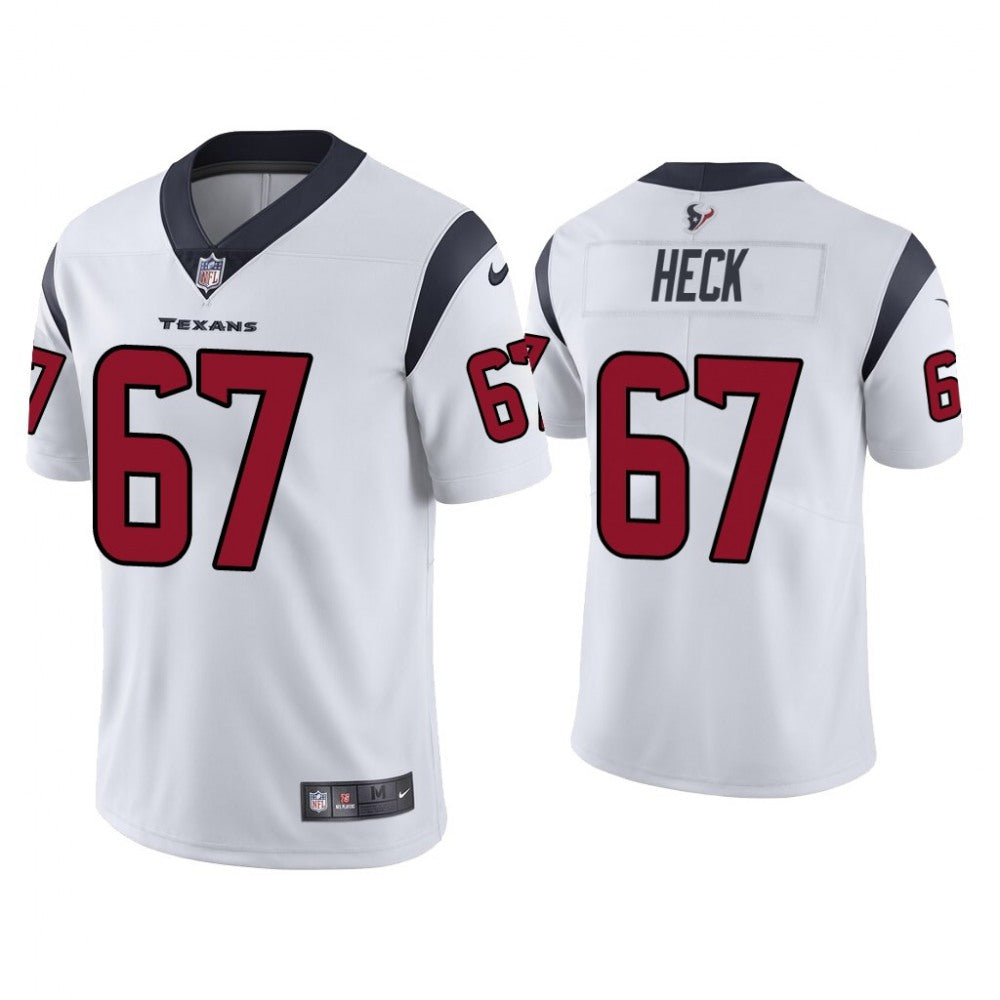 Men's Houston Texans #67 Charlie Heck White Vapor Untouchable Limited Stitched Jersey 