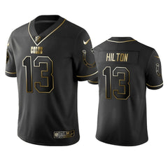 Men's Indianapolis Colts #13 T.Y. Hilton 2019 Black Gold Edition Stitched NFL Jersey 