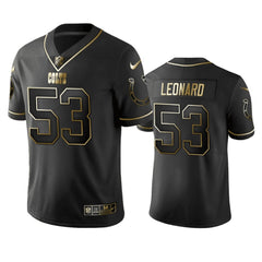 Men's Indianapolis Colts #53 Darius Leonard 2019 Black Gold Edition Stitched NFL Jersey 