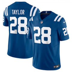 Men's Indianapolis Colts #28 Jonathan Taylor Blue 2023 F.U.S.E Vapor Untouchable Stitched Football Jersey 