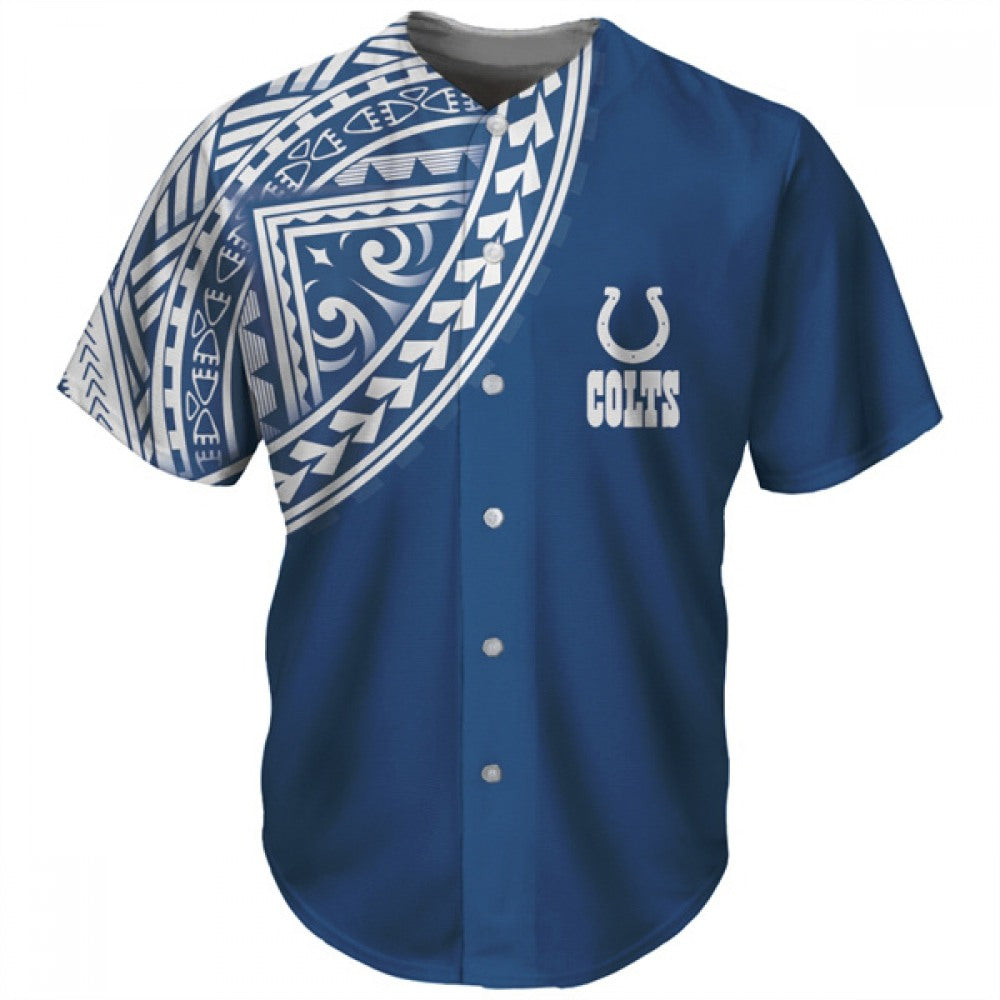 Men's Indianapolis Colts Blue Baseball Jersey 
