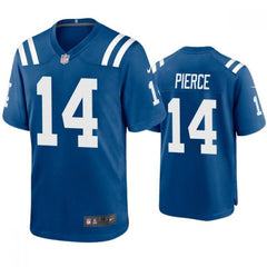 Men's Indianapolis Colts #14 Alec Pierce Blue Stitched Football Jersey 