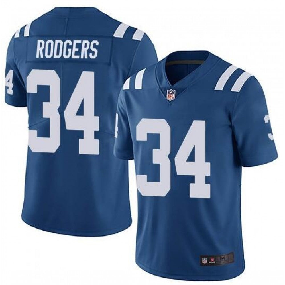 Men's Indianapolis Colts #34 Isaiah Rodgers Blue Stitched Jersey 