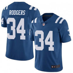 Men's Indianapolis Colts #34 Isaiah Rodgers Blue Stitched Jersey 