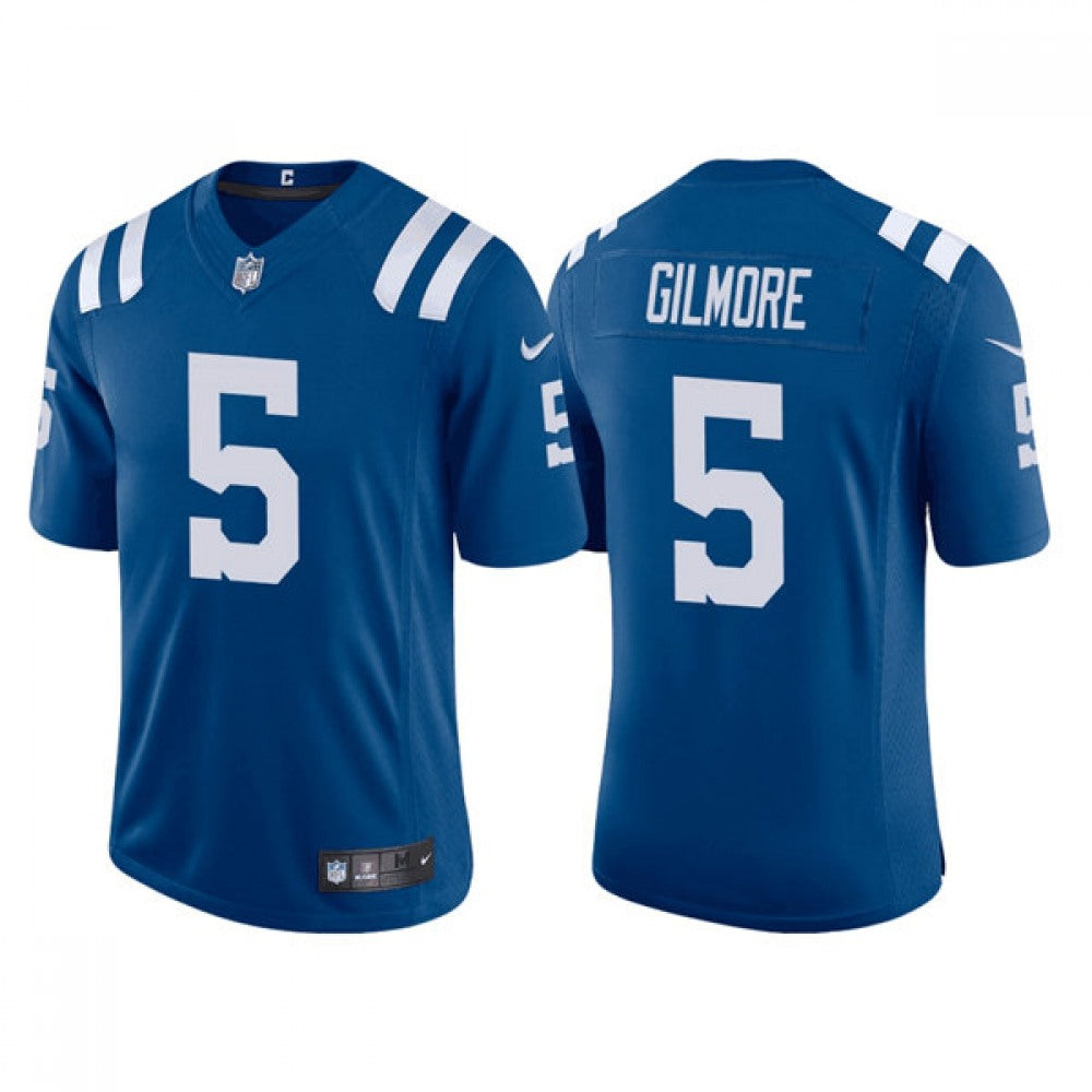 Men's Indianapolis Colts #5 Stephon Gilmore Blue Stitched Football Jersey 