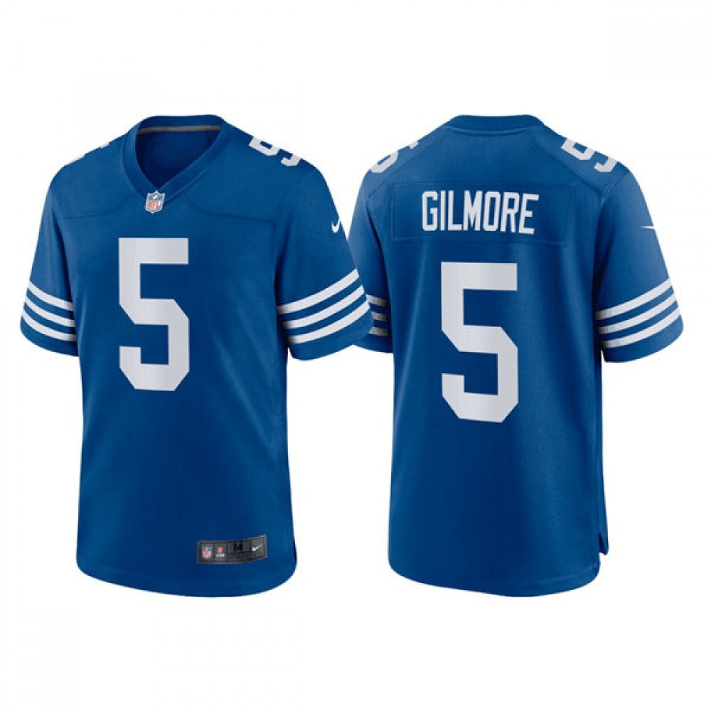 Men's Indianapolis Colts #5 Stephon Gilmore Blue Stitched Football Jersey 