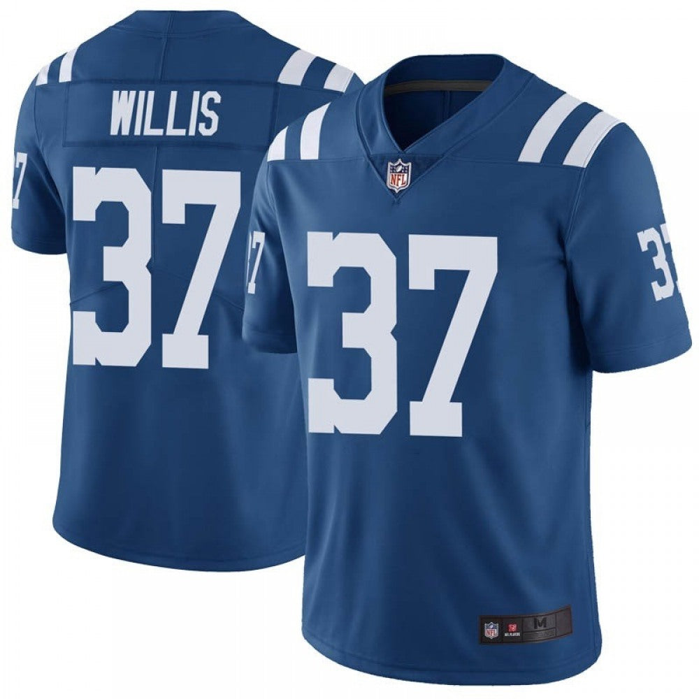 Men's Indianapolis Colts #37 Khari Willis Blue Vapor Untouchable Limited Stitched Jersey 