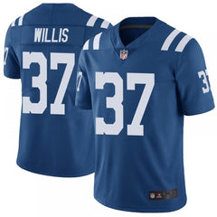 Men's Indianapolis Colts #37 Khari Willis Blue Vapor Untouchable Limited Stitched Jersey 