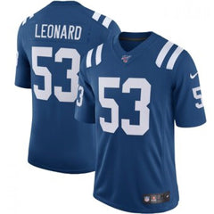 Men's Indianapolis Colts #53 Darius Leonard Blue 2019 100th Season Vapor Untouchable Limited Stitched NFL Jersey 