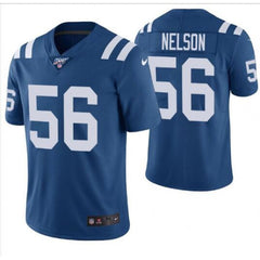 Men's Indianapolis Colts #56 Quenton Nelson Blue 2019 100th Season Vapor Untouchable Limited Stitched NFL Jersey 
