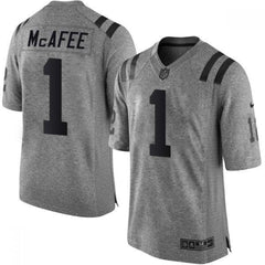 Colts #1 Pat McAfee Gray Men's Stitched NFL Limited Gridiron Gray Jersey 