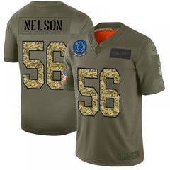 Men's Indianapolis Colts #56 Quenton Nelson 2019 Olive/Camo Salute To Service Limited Stitched NFL Jersey 
