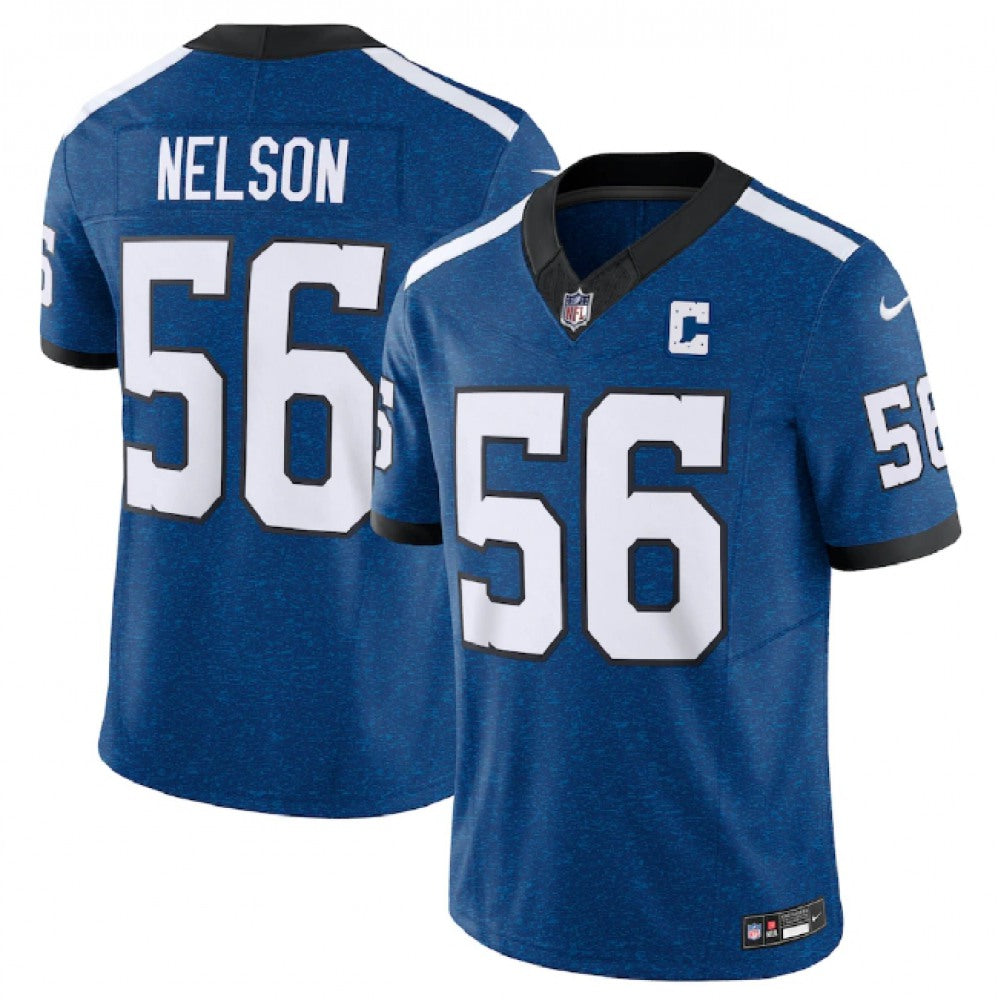 Men's Indianapolis Colts #56 Quenton Nelson Royal 2023 F.U.S.E. Indiana Nights Limited Stitched Football Jersey 