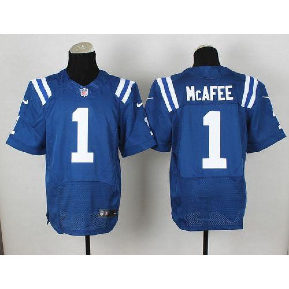 Colts #1 Pat McAfee Royal Blue Team Color Men's Stitched NFL Elite Jersey 