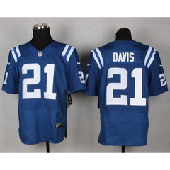 Colts #21 Vontae Davis Royal Blue Team Color Men's Stitched NFL Elite Jersey 