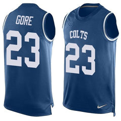 Colts #23 Frank Gore Royal Blue Team Color Men's Stitched NFL Limited Tank Top Jersey 