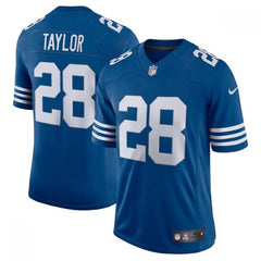 Men's Indianapolis Colts #28 Jonathan Taylor Royal 2021 Limited Stitched Jersey 