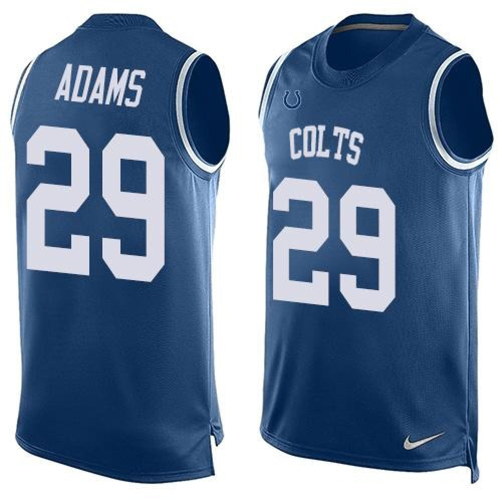 Colts #29 Mike Adams Royal Blue Team Color Men's Stitched NFL Limited Tank Top Jersey 