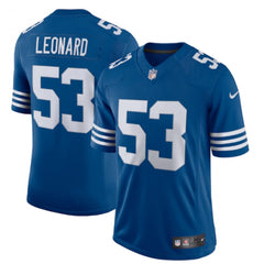 Men's Indianapolis Colts #53 Darius Leonard Royal 2021 Limited Stitched Jersey 