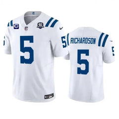 Men's Indianapolis Colts #5 Anthony Richardson White 2023 F.U.S.E. 40th Anniversary With 1-Star C Patch Vapor Untouchable Limited Stitched Football Jersey 
