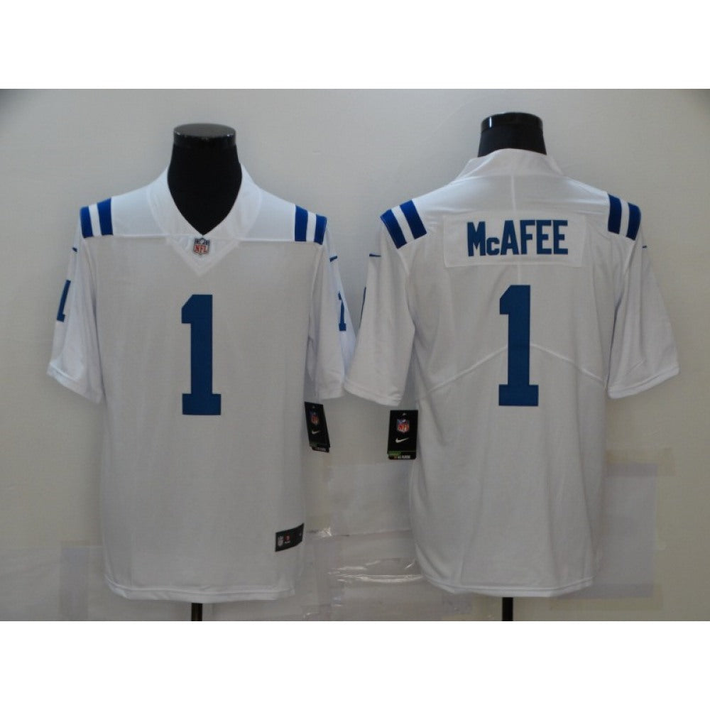 Men's Indianapolis Colts #1 Pat Mcafee White Vapor Untouchable Limited Stitched Jersey 