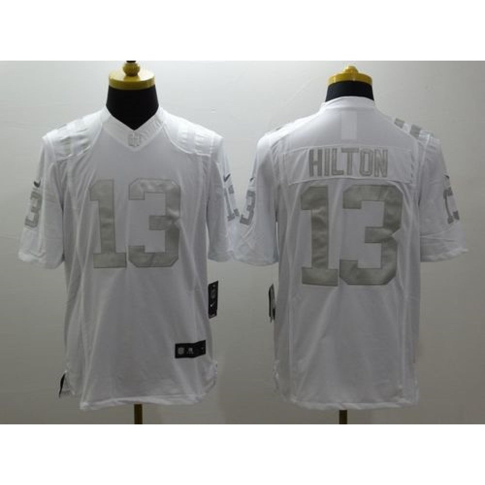 Colts #13 T.Y. Hilton White Men's Stitched NFL Limited Platinum Jersey 