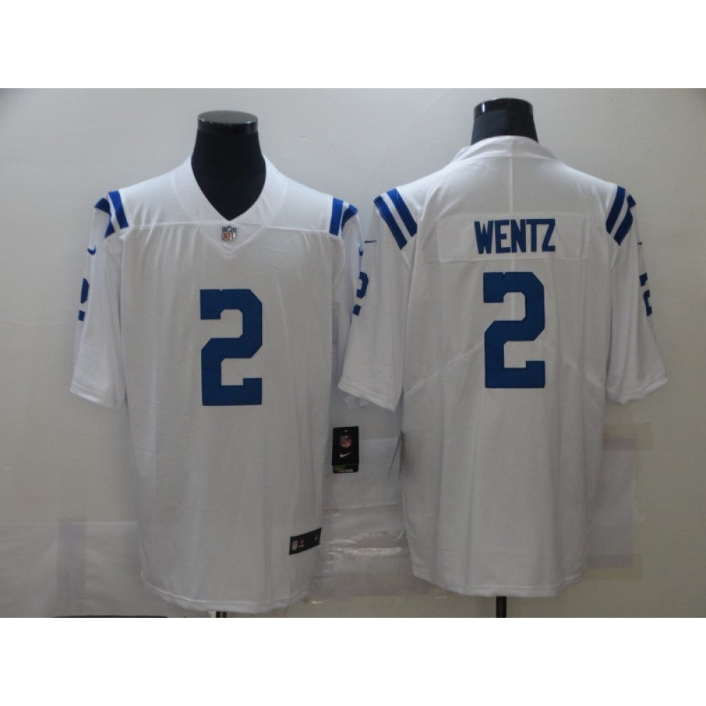 Men's Indianapolis Colts #2 Carson Wentz White Vapor Untouchable Limited Stitched Jersey 
