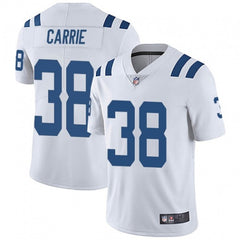 Men's Indianapolis Colts #38 T.J. Carrie White Vapor Untouchable Limited Stitched Jersey 