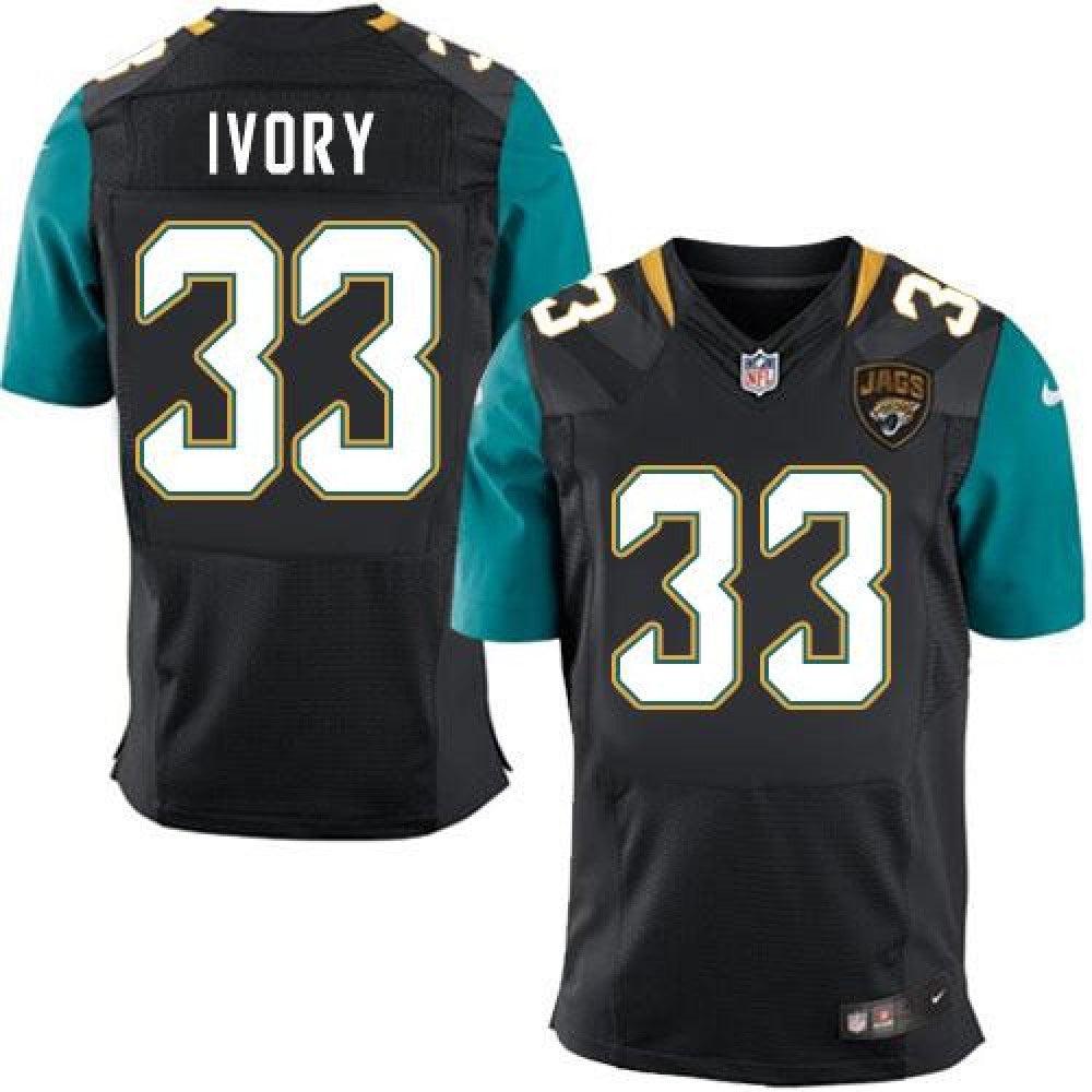 Jaguars #33 Chris Ivory Black Alternate Men's Stitched NFL Elite Jersey 