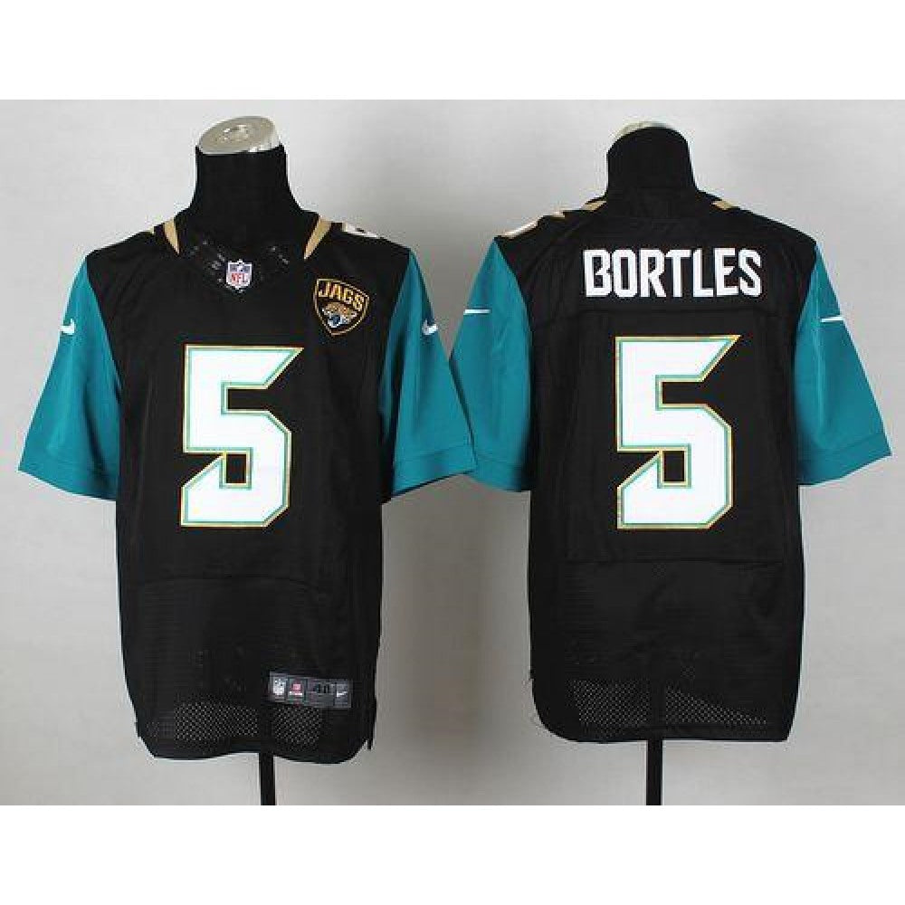Jaguars #5 Blake Bortles Black Alternate Men's Stitched NFL Elite Jersey 