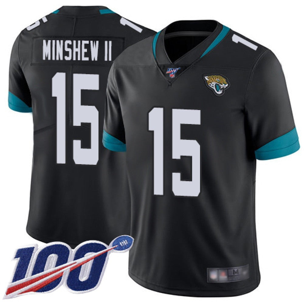 Men's Jacksonville Jaguars #15 Gardner Minshew II Black 2019 100th Season Vapor Untouchable Limited Stitched NFL Jersey 