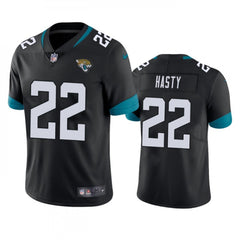 Men's Jacksonville Jaguars #22 JaMycal Hasty Black Vapor Untouchable Limited Stitched Jersey 