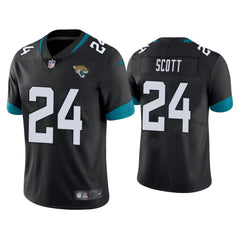 Men's Jacksonville Jaguars #24 Josiah Scott Black Vapor Untouchable Limited Stitched Jersey 