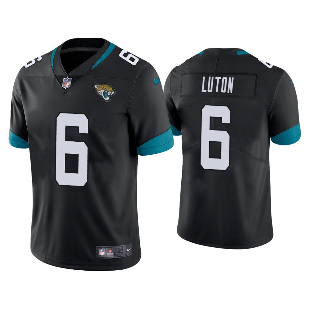 Men's Jacksonville Jaguars #6 Jake Luton Black Vapor Untouchable Limited Stitched Jersey 