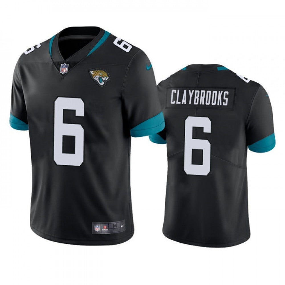 Men's Jacksonville Jaguars #6 Chris Claybrooks Black Vapor Untouchable Limited Stitched Jersey 